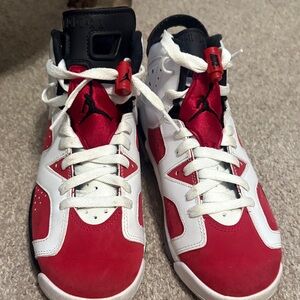 Jordan Kids Red and White Sneakers